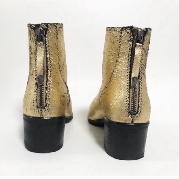 Dolce Vita. Cassius gold metallic ankle boots. - Picture 5 of 7
